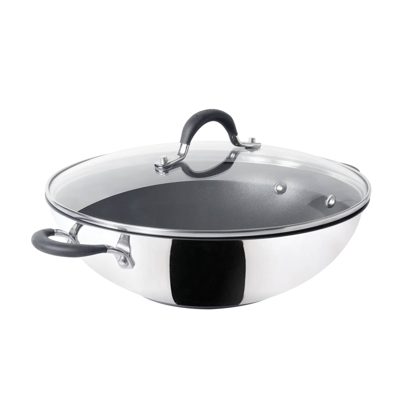 Circulon Momentum 32cm Non-Stick Kadai/Wok with Lid - Pots and Pans