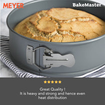 Meyer Bakemaster 2-Piece Bakeware Set - 20cm/8" Loose Base Cake Tin + 23cm/9" Square Springform Pan