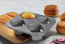 Meyer Bakemaster 2-Piece Bakeware Set - 12 Cup Mini Muffin Pan + 4Cup 2Tier Square Cake Pan - Pots and Pans