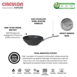 Circulon Infinite Non-Stick + Hard Anodized Stirfry 26cm (Gas & Induction Compatible) - Pots and Pans