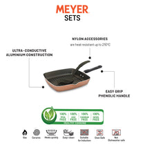 Meyer Non-Stick 2pcs Set, Grillpan with Accessory (Suitable For Gas & Electric Cooktops) - Pots and Pans
