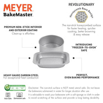 Meyer Bakemaster 2-Piece Bakeware Set - 20cm/8" Loose Base Cake Tin + Mini Oven Roaster - Pots and Pans