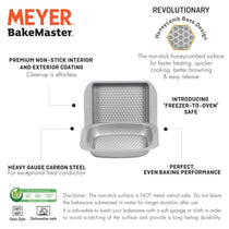 Meyer Bakemaster 2-Piece Bakeware Set - 23cm/9" Square Cake Pan + Mini Oven Roaster - Pots and Pans