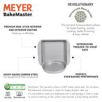 Meyer Bakemaster 2-Piece Bakeware Set - 23cm/9" Square Cake Pan + 20cm/8" Pie Tin - Pots and Pans