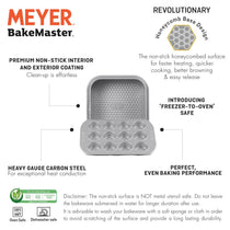 Meyer Bakemaster 2-Piece Bakeware Set - 12 Cup Mini Muffin Pan + 23cm/9" Square Springform Pan - Pots and Pans