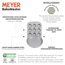 Meyer Bakemaster 2-Piece Bakeware Set - 12 Cup Mini Muffin Pan + 20cm/8" Pie Tin - Pots and Pans