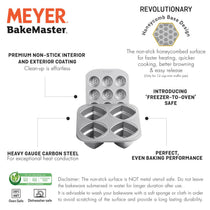 Meyer Bakemaster 2-Piece Bakeware Set - 12 Cup Mini Muffin Pan + 4Cup 2Tier Square Cake Pan - Pots and Pans