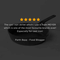 Meyer Pre-Seasoned Cast iron Frypan/Skillet single handle, 20cm-9