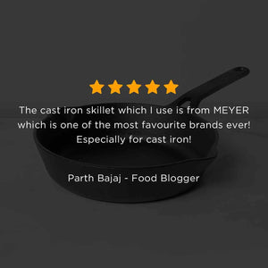 Meyer Pre-Seasoned Cast iron Frypan/Skillet single handle, 20cm-9
