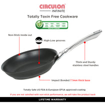 Circulon Infinite Non-Stick + Hard Anodized Skillet 20cm, Grey (Gas & Induction Compatible) - Pots and Pans