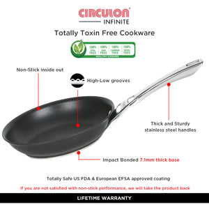 Circulon Infinite Non-Stick + Hard Anodized Skillet 20cm, Grey (Gas & Induction Compatible) - Pots and Pans