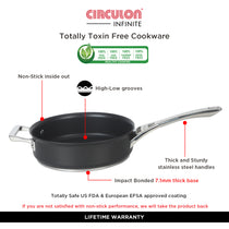 Circulon Momentum 24cm Non-Stick Sautepan/Deep Frypan with Lid - Pots and Pans