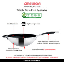 Circulon Momentum 27cm Non-Stick Stirfry/Wok with Helper Handle - Pots and Pans