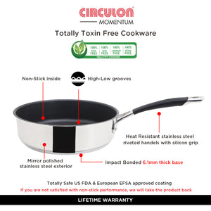 Circulon Momentum Non-Stick 4pcs set (24cm Sautepan with Lid + Spoonula Spatula) - Pots and Pans