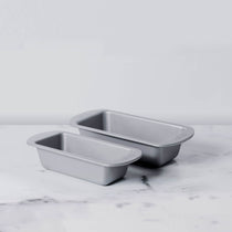 Meyer Bakemaster 2-Piece Bakeware Set - 1 LB Loaf Tin + 2 LB Loaf Tin - Pots and Pans