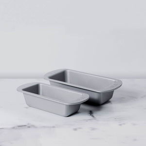 Meyer Bakemaster 2-Piece Bakeware Set - 1 LB Loaf Tin + 2 LB Loaf Tin - Pots and Pans