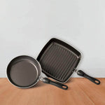 Meyer Non-Stick 2-Piece Cookware Set, Frypan + Grillpan (Suitable For Gas & Electric Cooktops)