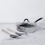 Circulon Momentum Non-Stick 4pcs set (24cm Sautepan with Lid + Spoonula Spatula) - Pots and Pans