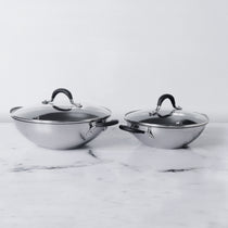 Circulon Momentum 4pcs Non-Stick Kadai Set with Lids (23cm +27cm) - Pots and Pans
