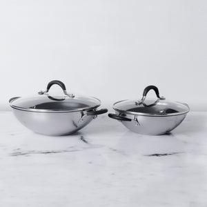 Circulon Momentum 4pcs Non-Stick Kadai Set with Lids (23cm +27cm) - Pots and Pans