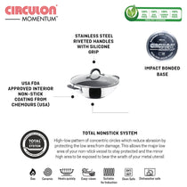Circulon Momentum 32cm Non-Stick Kadai/Wok with Lid - Pots and Pans
