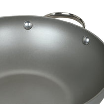 Prism Non-Stick Kadai 26cm, Silver [Induction & Gas Compatible] - Pots and Pans